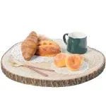 Barky Natural Wood Slabs Rustic Ornament Slice Tray Table Charger