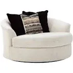 Ashley Cambri Snow Oversized Round Swivel Chair