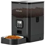 Voluas Automatic Cat Feeders - Dry Food Dispenser with Timer, Desiccant Bag, Programmable Portion Size Control 4 Meals per Day, 10S Voice Recorder