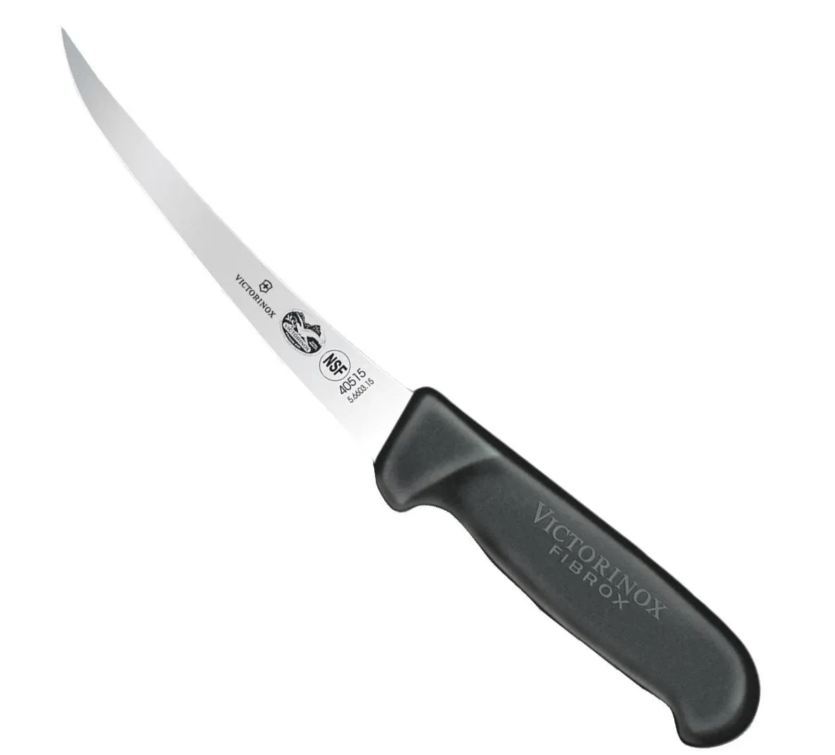 Victorinox Fibrox Pro 6-inch Curved Boning Knife with Semi-Stiff Blade Black