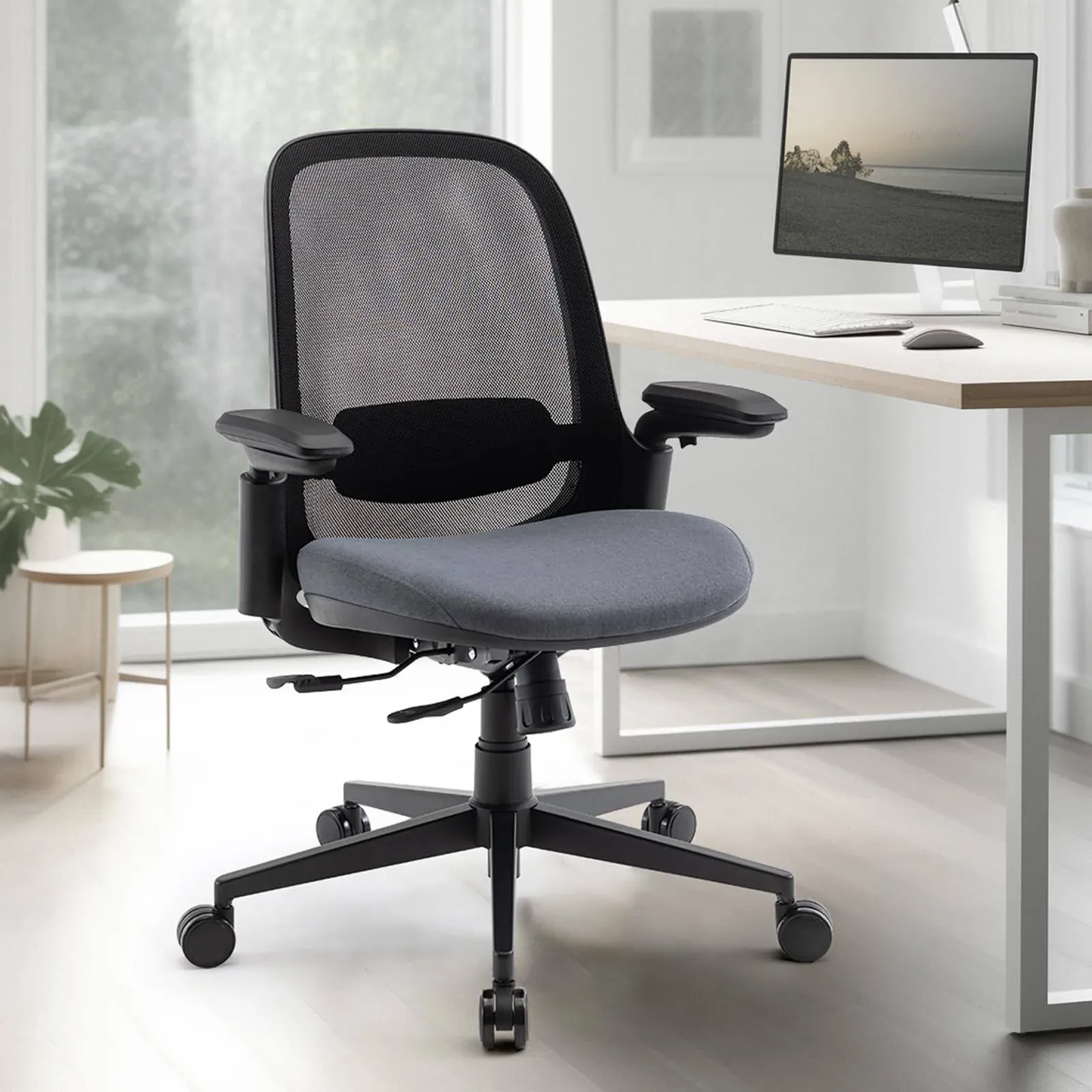 Big and Tall Office Chair 400lbs-Leather Executive Chair for Heavy People, Computer Desk Chair, Large Office Chair with Wide & Thick Seat Black.