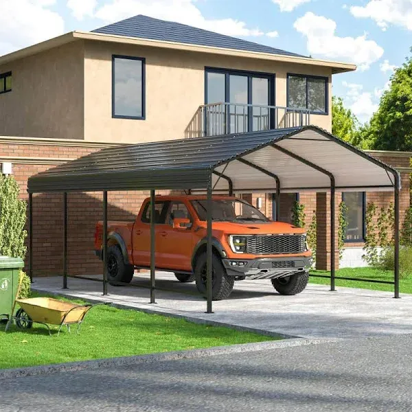 12 ft. W x 20 ft. D Metal Carport, Car Canopy, and Shelter