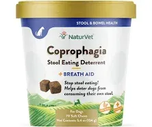 Naturvet Coprophagia Breath Aid Stool Eating Deterrent 70 Soft Chews