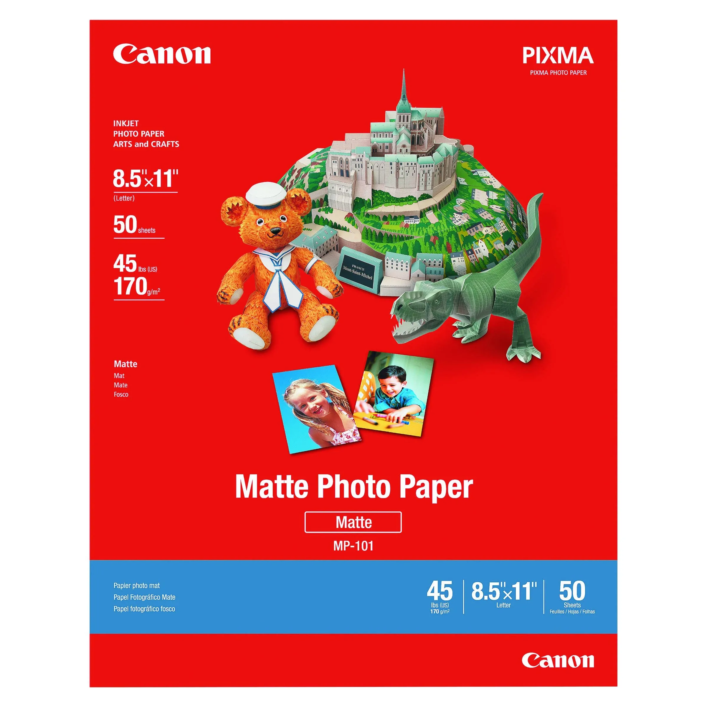 Canon 7981A004 Photo Paper Plus, Matte, 8-1/2 x 11 (Pack of 50 Sheets)