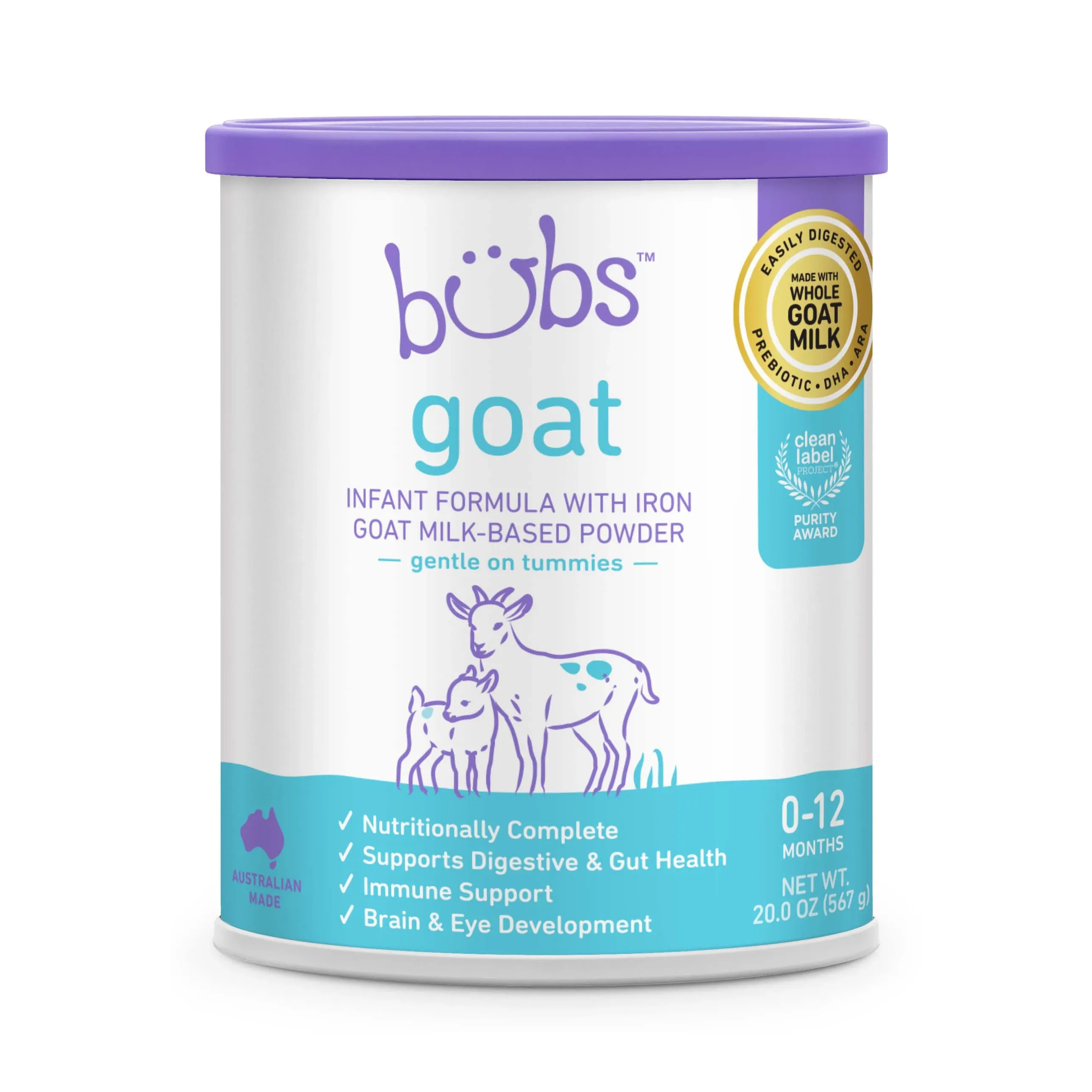 Bubs Goat Milk-Based Powder Infant Formula 20 oz