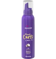 Aussie Miracle Curls Mousse, Maximum Hold - 6 oz