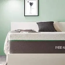 Iyee Nature Queen Mattress 10 Inch Cooling-Gel Memory Foam Mattress Bed in a Box