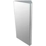 Renovators Supply Brushed Stainless Steel Medicine Cabinet Corner Wall Mount