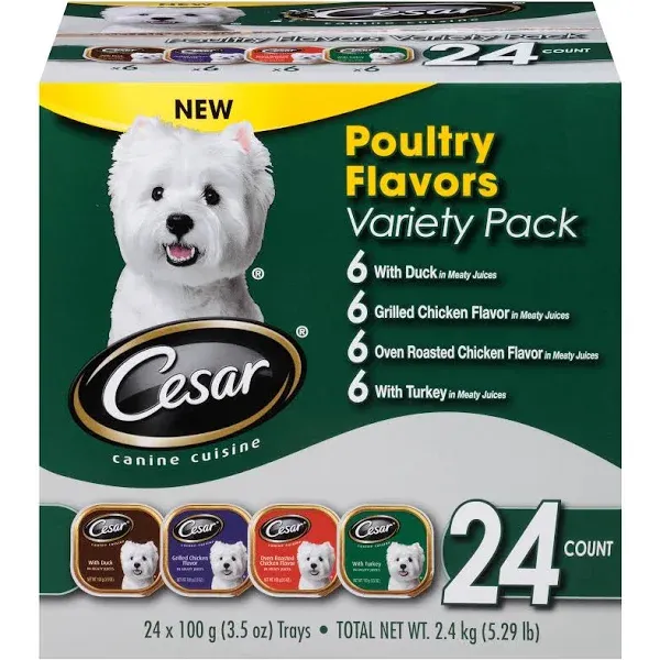 Cesar Steak Lovers Variety Pack Dog Food Trays