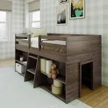 Max & Lily Modern Farmhouse Low Loft Bed