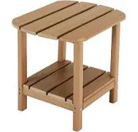 Double Adirondack Side Table Weather Resistant, Rectangular End Table Chair