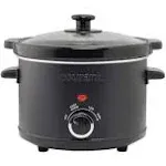 Courant 2.5 Qt. Matte Black Slow Cooker with 3 Settings CSC-2524K