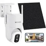 Xodo E15 Solar Outdoor Wi-Fi Security Camera for Smart Home 2K Pan-Tilt, Night Vision, 2-Way Audio, and Motion Detection