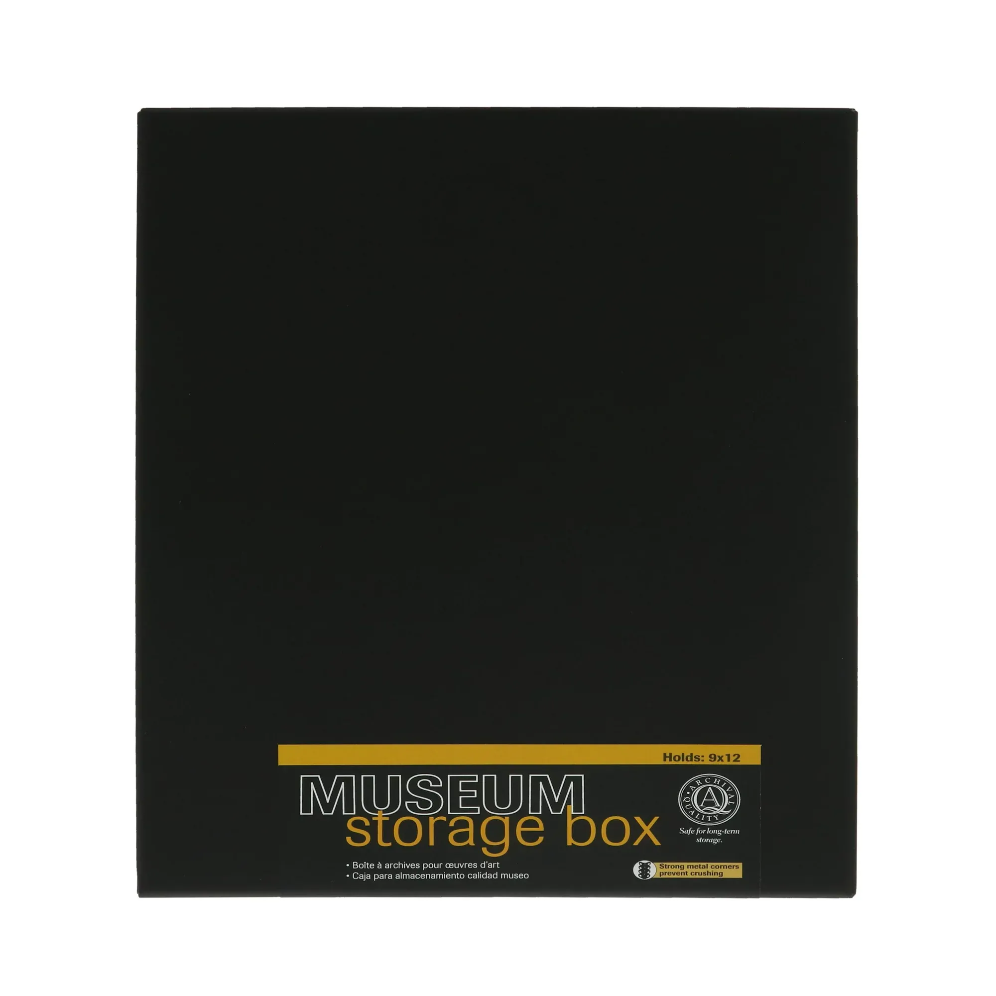 Lineco Museum Storage Box, Black, 9" x 12" x 3"