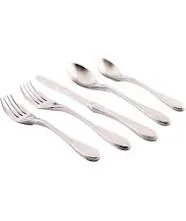 Knork Matte 20-Piece Flatware Set, Silver