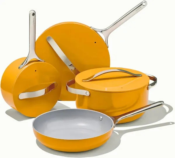 Caraway Non-Toxic Ceramic Non-Stick Cookware 7-Piece Set - Cream