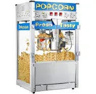 Heaven Popcorn Machine 12oz Kettle Reject Tray Warming Light Accessories, Blue