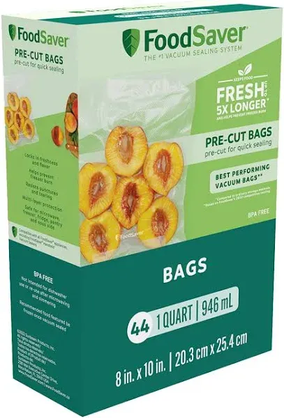 Foodsaver Quart Vacuum Seal Bags - 44 Count