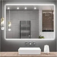 Keonjinn LED Vanity Mirror Backlit Mirror Bathroom Lighted Mirror Anti-Fog Mirror with Lights