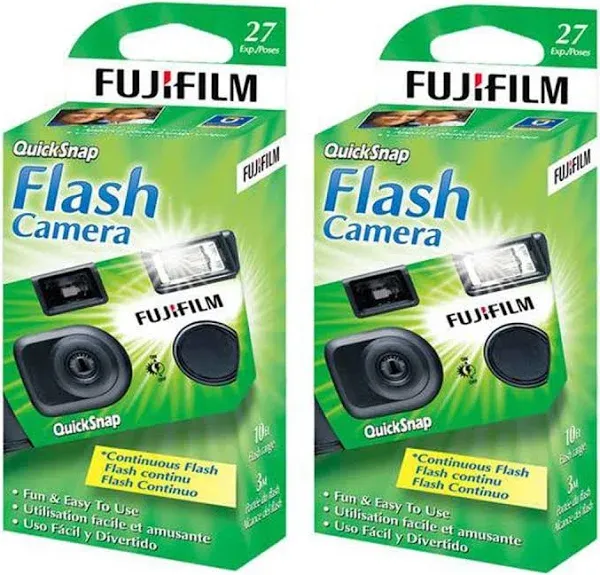 Fuji Film Quick Snap Flash Camera 27 Exposures Exp 02/2014 New 