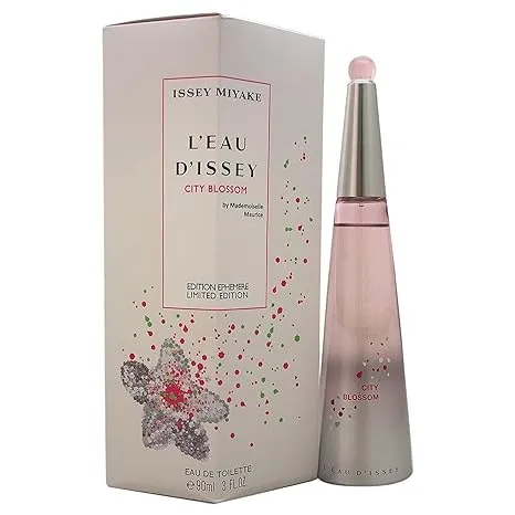 Issey Miyake L'Eau d'Issey Limited Edition EDT Spray, City Blossom, Woody, Floral, Fragnance, 3 Oz