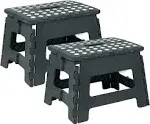 Utopia Home Folding Step Stool - (Pack of 2) Foot Stool with 9 inch Height - Holds Up to 300 lbs - Lightweight Plastic Foldable