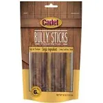 Cadet Bully Sticks Dog Treats 6 Ounces