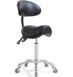 Antlu Saddle Stool Rolling Chair with Back Support,Esthetician Tattoo Dental Stool Chair,Lash Chairs for Eyelash Tech Massage Salon