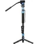 Sirui P-325FL 5-Section Carbon Fiber Monopod with VA-5 Compact Video Head