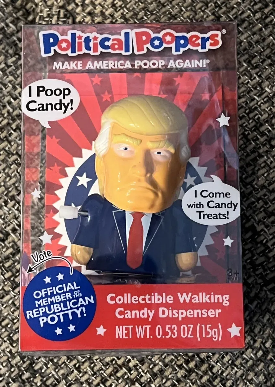 Donald Trump Political Poopers Collectible Candy Dispenser NEW in BOX FREE SHIP