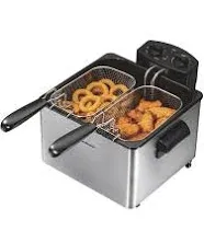 Hamilton Beach 4.5L Professional-Style Deep Fryer, Silver (35034)