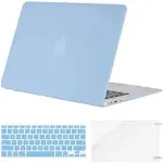 Mosiso 3 in 1 Plastic Hard Case with Keyboard Cover with Screen Protector for MacBook Air 13 inch (Models: A1369 and A1466), Airy Blue