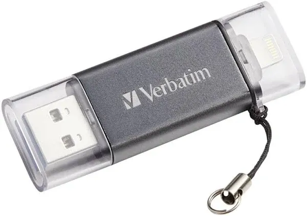 New Verbatim iStore &#039;n&#039; Go Dual 64GB USB 3.0 Flash Drive (USB Type-A/Lightni<wbr/>ng)