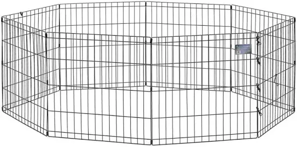 New Dog Exercise Pen W/ Door Enclosures Pet Play Yard Animal Fence Outdoor Crate