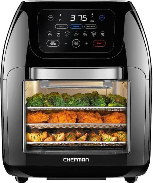 Black 10L Multifunction Digital Air Fryer CHEFMAN (a)