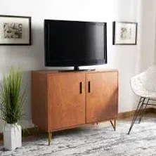 Safavieh 2-Door Modular Tv Unit In Natural/gold