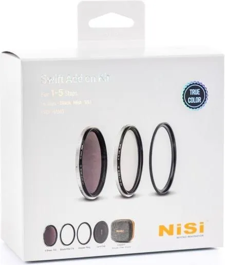 NiSi Swift Add On Kit For NiSi 82mm Swift True Color VND 1-5 Stops (4 Stop ND + Black Mist 1/4)