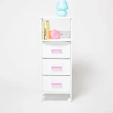 Dormify Sutton Charging 3-Drawer Cart