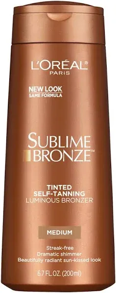 L'Oréal Paris Sublime Bronze Luminous Bronzer Self-Tanning Lotion, 6.7 oz.