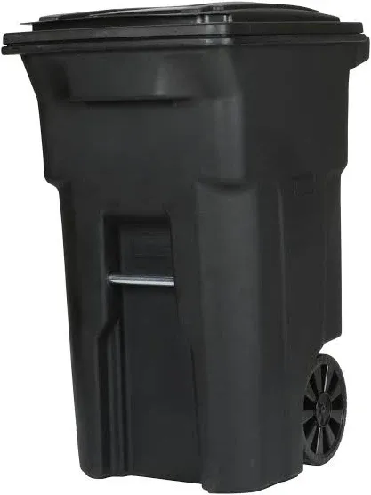 Toter 64 Gallon Black Garbage Can with Wheels and LidHousehold Necessities