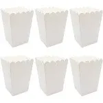 24 Pack White Popcorn Boxes for Party 2.2 x 4.2 x 3 in