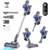 Cordless Vacuum Cleaner for Home | 400W Powerful Stick Vacuum | Long Runtime ...