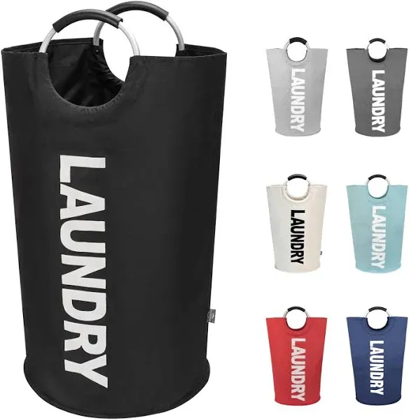 90L Large Laundry Basket, Collapsible Laundry Bag, Freestanding Tall Clothes Ham