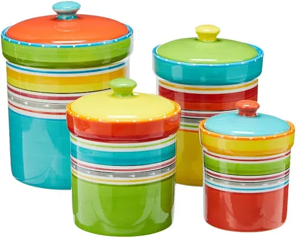 Certified International Mariachi 4 Piece Kitchen Canister Set