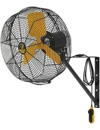 Big Ass Fans AirEye 20&quot; Yellow Wall-Mounted Fan - 120V, 1/3 hp