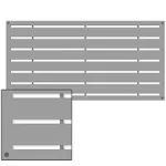 Barrette Outdoor Living 73050384 Boardwalk Decorative Screen Panel, Gray