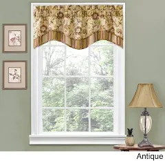 Waverly Traditions Navarra Farmhouse Scalloped Rod Pocket Valance for Windows...