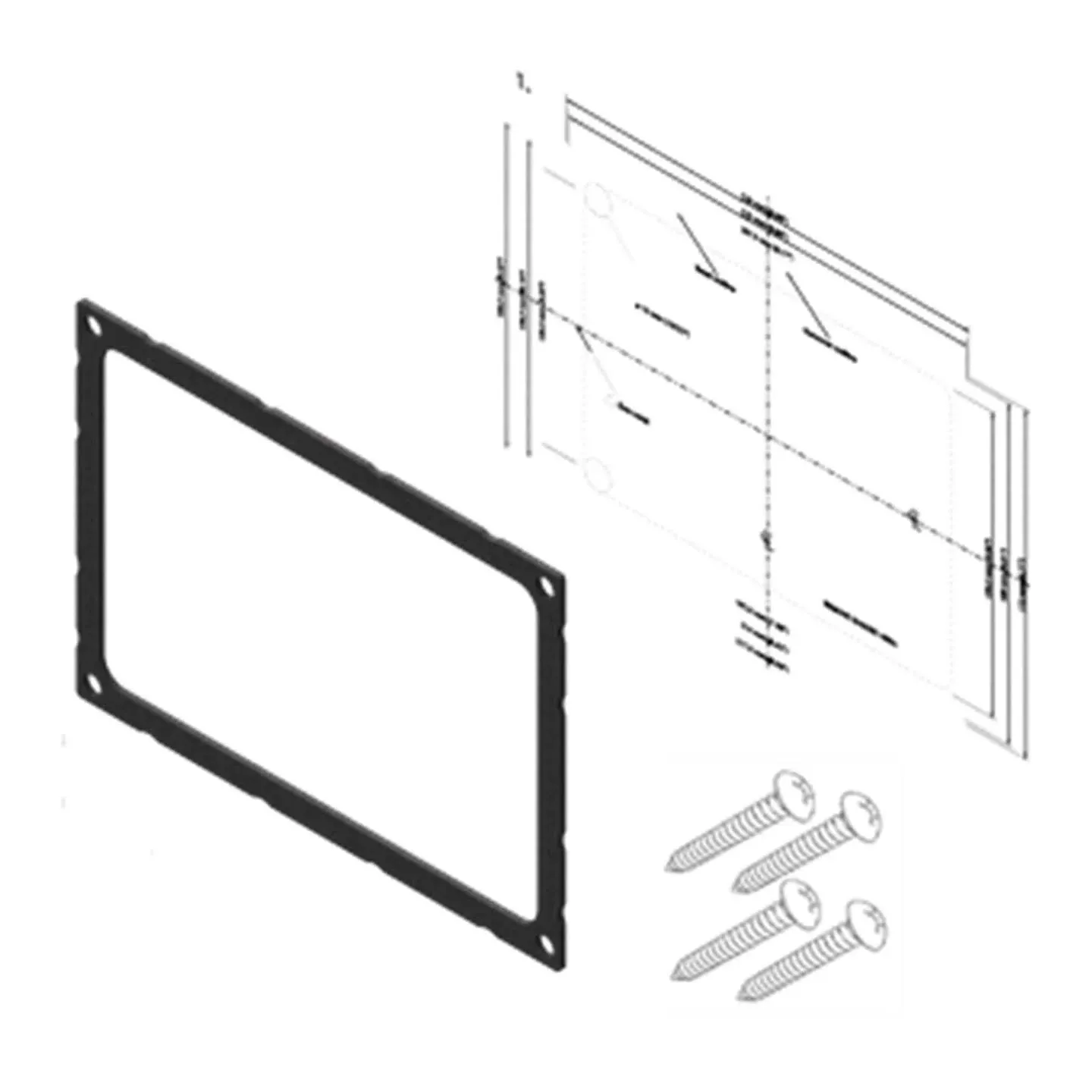 Lowrance 000-13699-001 Dash Mount Kit for Simrad Go9, Black, Standard, Black 