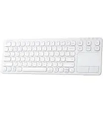 sanwa multi device bluetooth keyboard with touchpad rechargeable keypad with trackpad for laptop desktop computer pc ipad/ip