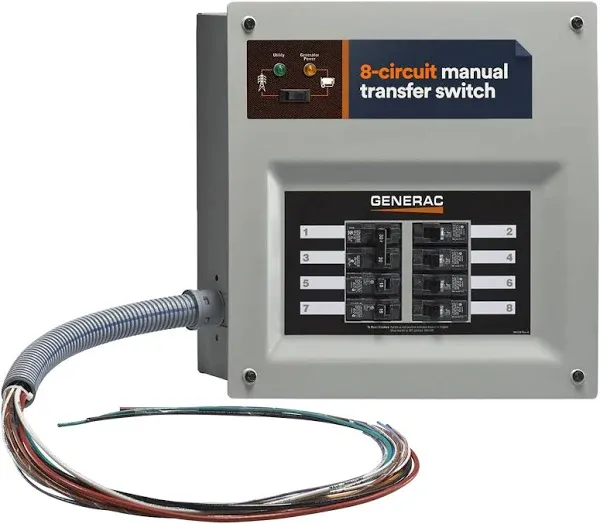 Generac 6852 HomeLink Upgradeable Manual Transfer Switch